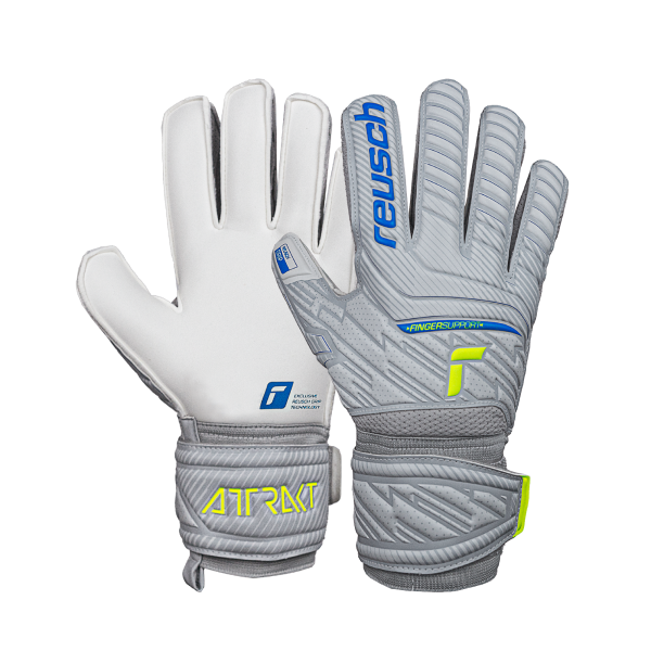 Reusch Attrakt Grip Finger Support 5270810 6016 yellow grey 1